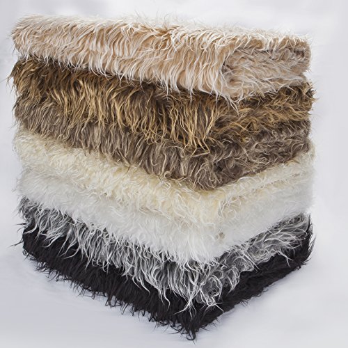 Neotrims Kunstfell Stoff, Furry Schaf Wolle, Fotografie, Fat Squares. Für die Fotografie Crafts & Apparel. 15 tolle dezente, natur & Bright Farben. Ganze Verkauf Preis, 5. Off-White, 1 Meter - 7