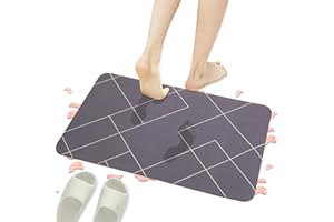 ALLONWAY Mata łAzienkowa 50 * 80cm, Mata Prysznicowa AntypośLizgowa, łAtwa W Czyszczeniu Mata Toaletowa, Odpowiedni Do łazienka, Kuchni, Sypialni, MożNa Prać W Pralce I Szybkoschnąć, Ciemny Szary