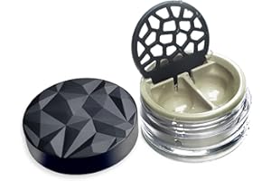 ‎LENSBIX Lensbix Contact Lens Case Geometric Adult Accessory with Futuristic 3D Lid Design The Stylish Gift For Anyone Who Likes To Wear Lenses, No22 Mud, Contact lens case