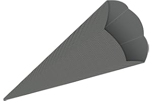 ‎ITENGA itenga Schultüten Rohling aus Bastelwellpappe 68cm - Schultüten Rohling zum Basteln - 3D Wellpappe (dunkelgrau)