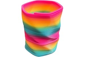 BLUECHOLON Mega Espiral Arcoíris Clásico XXL, Juguete de Plástico, 13x11cm, 15x8cm, Ondulado, Forma Pentagonal y Circular (Hexa 13X11 XXL)