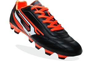 ICHNOS Downforce FG Firm Ground Moulded Studs Football Boots Black/Orange/White