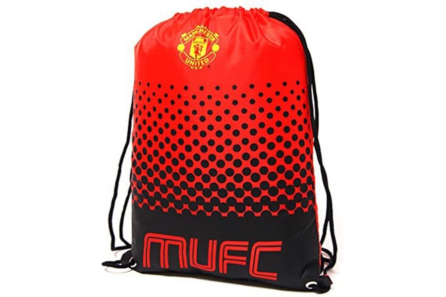Manchester United MUFC Children's Unisex Drawstring Bag, Red
