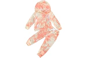 Carolilly 2 Pcs Vêtement Enfant Bébé Fille à Manches Longues Ensemble de Sport Pantalon et Haut