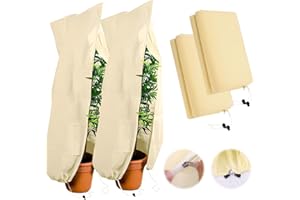PRZRAO 2 Piezas Protectores de Invierno para Plantas Grandes 120 x 180 cm Protector de Plantas de Invierno Protección contra Heladas con Cremallera para árboles Palmeras Balcones Tiendas de Campaña