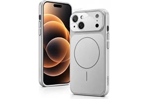 HANIRY Compatible for iPhone 15 Cover Case Scratch Resistant Premium Glass Finish Slim Fit Protective Back Cover Shockproof Camera Guard Magsafe iPhone 15 Cover (Silver,)