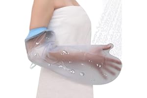 Nokwocy Duschhandschuh, Duschschutz arm, Gipsschutz wasserdicht arm， Wiederverwendbare Gipsarm Duschschutzabdeckung ，Wasserfester Schutz für Gipsarm beim Duschen & Baden (Kurzarm)