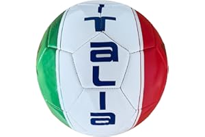 Mikado Sport Pallone Calcio Nazionale Italiana. Palla Calcio Tricolore. Modello Azzurri. Taglia per Adulti e Bambini (Misura 5 - Grande).