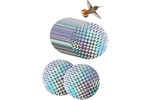 BAMBOOPACK Lot de 2 (40 pièces) autocollants anti-collision pour fenêtre - Pour oiseaux, empêcher les oiseaux de frapper les fenêtres - Disques ronds collables - Réflecteurs d'oiseaux
