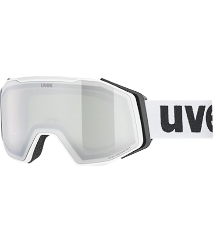 Uvex Pyrit V Skibril Volwassene - Meekleurend - Vergroot Gezichtsveld - Black Matt DL/Rainbow Clear
