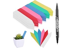 Bewudy Lot de 150 étiquettes de plantes en plastique avec marqueur, réutilisables et recyclables pour plantes d'extérieur, avec surfaces faciles à écrire