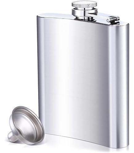 Fiaschetta In Acciaio Inox Da 236 Ml - Portatile, A Tenuta Stagna, Con Imbuto, Per Bevande E Liquori