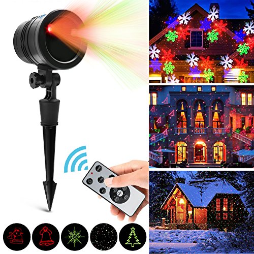 Proiettore Luci Di Natale Da Esterno.Luce Di Proiezione Del Led Vansky Luce Del Proiettore Con Il Telecomando Rf Impermeabile E Resistente Alle Intemperie All Esterno E All Interno Luci Di Paesaggio Rosso E Verde Per Natale Halloween Partito E