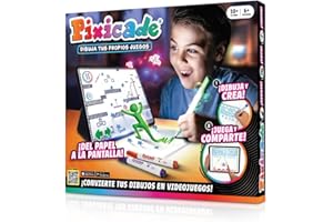 ABACUS BRANDS PIXICADE Convierte Tu Dibujo en Videojuego en 30 segundos, Kit Creativo Infantil + App Interactiva, Juego Fácil, Educativo y Divertido, Versión Española