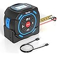 Bauihr Laser Tape Measure, Digital Measuring Tape with 40m Laser Measure, 5m Tape Measure, Rechargeable LCD Display, M/In/Ft/Ft+In Unit Switch, Distance Meters/Area/Volume/Pythagorean Measurement