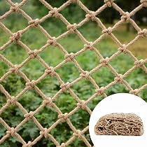 Rete Di Sicurezza In Corda Di Canapa 1x5 M | Maglie 10 Cm, Spessore 8 Mm | Anticaduta Per Balcone E Giochi | Protezione Per Bambini E Animali