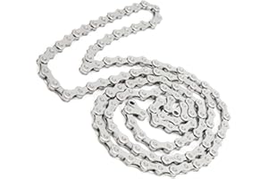 GOIYZTTR 9 velocità Catena per Bicicletta, 116 Maglie Catena Bici per Mountain Bike, Biciclette, Bici da Corsa, Bici da Strada, Antiruggine, 1/2 x 11/128 Pollici (Argento)