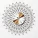 Produktbild Kreative eisen wanduhr acryl strass stumm große moderne individuelle dekorative wanduhren wohnzimmer wanduhren , 60*60cm cd brushed aluminum disk black c6020