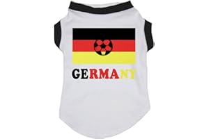 Petitebelle Hunde-Shirt mit Deutschland-Flagge, Weiß, Größe M, Weiß