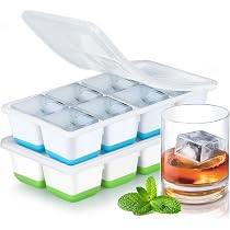 Bac à Glaçons Silicone 24 Cubes Avec Couvercle - Glaçons Carrés Faciles à Démouler, Empilable, Pour Cocktails, Jus, Bébé (vert) - 2