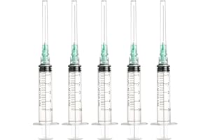 LMYKH 20 Pack Industry Lab Luer Lock Clear Plastic Dispensing Tool (5ml 0.8mm, 20)