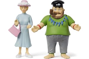 Pippi Langstrumpf Ephraim Set Pippi Longstocking-Juego de Figuras de Efraín y Miss Prysselius, Multicolor (Micki Leksaker AB 44-3798-00)