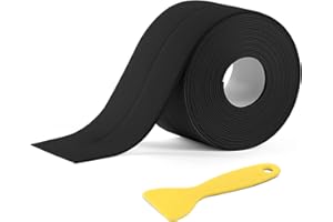 NUTKIT Taśma uszczelniająca wodoodporna, 3,2 m x 38 mm samoprzylepna taśma uszczelniająca, wodoodporna, odporna na olej i pleśń używana do krawędzi wanny toalety kuchennej - czarna