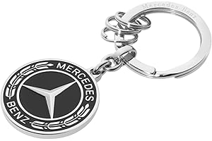 Mercedes-Benz, llavero colgante coche y moto, 3 anillas añadidas. Varios diseños. Producto Oficial.