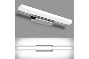 ‎KINGWEN Kingwen LED Spiegelleuchte 40cm spiegellampe 6000K beleuchtung bad Kaltweiß Badzimmer Schminklicht Wandleuchte Badlampe IP44 Wasserdicht SMD2835 8W 800LM Schminklicht Wandleuchte Badlampe 220V