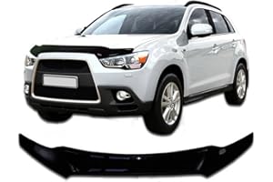 SCOUTT | Hood Deflector Bonnet Guard Compatible With ASX 2010-2018 Black, Tinted, Aerodynamic, Acrylic Glass