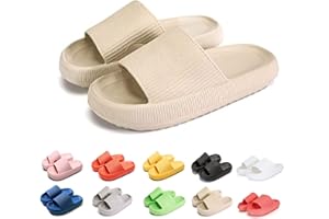 HOKUTO Pummy Hausschuhe, Cozy Slides Original Cloud Slippers Schlappen Damen Badelatschen Herren