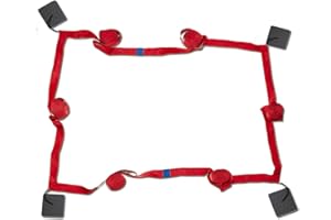 ‎ROMISPORT RomiSport Linien für Beachvolleyball Spielfeldmarkierung Courtline 16mx8m, 18mx9m Linien zum Strandvolleyball Breite 5cm Beachvolleyball Markierung Rot Blau Rasen Sand