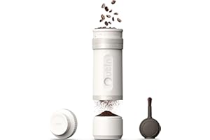 OutIn Fino Macina caffè elettrico portatile, macinacaffè a chicchi regolabili con 28 impostazioni di macinatura precisa, macinacaffè compatto con ricarica rapida, per viaggi, campeggio