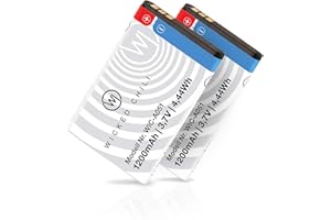 Wicked Chili 2 x akumulator kompatybilny z AMV Fritz!Fon C6-1200 mAh do 19 godzin rozmów, akumulator zapasowy C6 bez utraty pojemności - zastępuje Fritzfon IP telefon oryginalny akumulator A051 (Li-Ion 4,4 Wh 3,7 V)