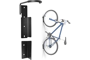 Namenand Portabiciclette Supporto Parete Bicicletta, Salvaspazio Portabici da Muro per riporre le biciclette da interno per garage o casa, Regolabile Gancio per bicicletta verticale - 1 PACK