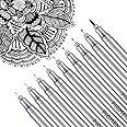 Levin 9pc Micro-Pen Fineliner Ink Pens, Pigment Liner Multiliner Pens Micro Fine Point Drawing Pens for Sketching, Anime, Manga, Artist Illustration, Journaling