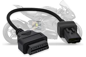 Adattatore Obd2 AMHTDOL adatto al cavo OBD 4Pin per motocicli Ducati, connettore da Obd1 Obd2 per Diavel/Multistrada 1200/Panigale 1199/Monster 696/796/1100 Bike, lavora con lettore di codice ELM327
