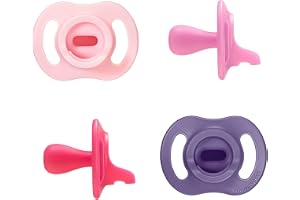 Tommee Tippee Ultra-Light StayPut Dummy, 18-36m, 4-Pack, One-Piece Silicone Soother