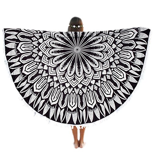 Quaste Runde Strandtuch, SENYANG Baumwolle Runde Strandmatten, Runde Yoga Mat Schal Schal Tapisserie Tischdecke Picknick Decke
