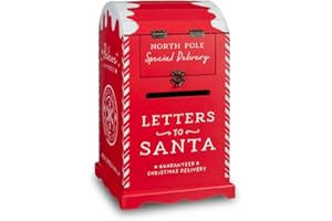 BONAFIDE Christmas Post Box, Post Letter Box for Home, Wall Hanging Santa Letter Box For Outside, Large Traditional Post Box Mailbox, Christmas Mail Box Decoration, Wall Mailbox