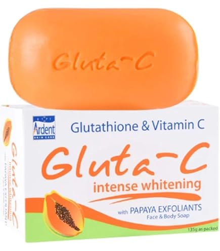 GLUTA-C Anti -Aging Skin Whitening FACE & BODY Soap ,Glowing Skin, Fairer Skin Tone, Anti-Acne, Lightens Dark spots & Blemishes with VITAMIN-C & Papaya Enzymes 135gms Beauty