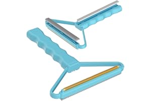 HAYRUOY Rasoir Anti Bouloche Manuel, Brosse Anti Poils Animaux, Ramasse Poils Animaux, Portable Lint Remover, Retire Les Poils Incrustés sur Tapis, Manteau,Canapé, Vêtements, Siège Voiture, Textile. (2PCS)