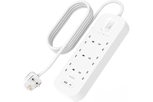 Belkin 6-Outlet Surge Protector Power Strip, Wall-Mountable with 6 AC Outlets, 2M Power Cord, & Green Indicator Light - USB-C Port & USB-A Port w/USB-C PD Fast Charging - 650 Joules of Protection