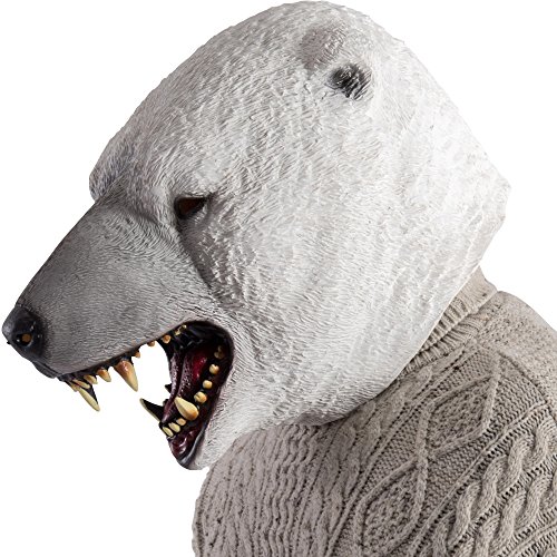 Carnival Toys 1490 - Polar Bear Mask, White, One Size
