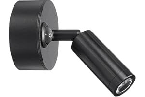 MOVKZACV Lampe de lecture LED pour camping-car, 12 V, éclairage intérieur rotatif pour lampe de chevet, couloir, camping-car, caravane, 5ème roue ou véhicules (lumière noire et blanche)