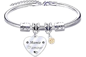 JRZDFXS Cadeau Mamie Bracelet Mamie Grand-mère d'anniversaire Cadeau fête des mères pour grand-mère Cadeau de Mamie Grand-mère Cadeau fête des mères
