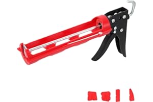 Ubrvhrt Pistola Professionale Per Silicone Con Sistema Antigoccia, Pistola Sigillante Per Calafataggio, 310 ML, Rapporto Di Spinta 15:1, Telaio In Nylon Leggero e Resistente Pistola Standard