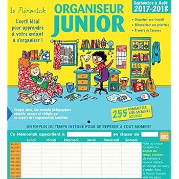 Organiseur Junior Mémoniak 2017-2018 Organiseur Junior Mémoniak 2017-2018