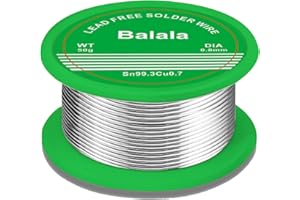 Balala Solder Wire 50g, Solder Lead Free, Solder Rosin Core, Free Solder 0.8mm, Sn99.3 Cu0.7 Lead Free Solder Wire for Electronic Electrical Soldering Components Repair and DIY
