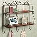 Brown Wooden, Iron Wall Shelf With Key Hanger RS.1245.00